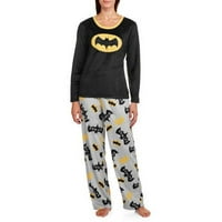 Stripovi batgirl batman minky fleece pidžama set za spavanje