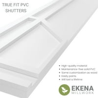 Ekena Millwork 12 W 28 H True Fit PVC Shaker Fiksni nosači, Moss Green