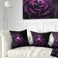 Dizajnerski tamno ružičasti fraktalni cvjetni jastuk-apstrakcija-18.18