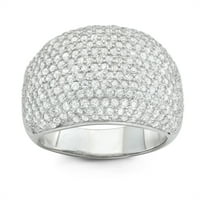 Sterling Silver CZ Dome prsten