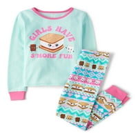 2-dijelni set za pidžamu za djevojčice, gornji dio i hlače dugih rukava, veličine 4-16