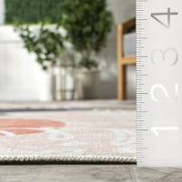 Unutarnji i vanjski apstraktni cvjetni tepih koji se može prati u perilici 8 '10'Višebojni
