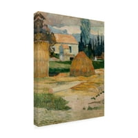 Zaštitni znak likovna umjetnost 'Pejzaž u blizini Arlesa' platna Art by Gauguin