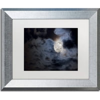 Zaštitni znak likovna umjetnost Supermoon platna Art by Jason Shaffer, White Matte, Silver Frame