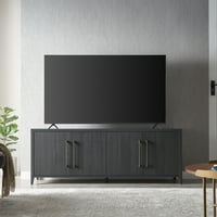 Evelyn & Zoe Modern Contemporary 68 Širokim ugljenom Grey TV štand