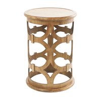 Geometrijski naglašeni stol od smeđeg drveta 1724 s otvorenim okvirom i okruglim izrezima, 1 komad