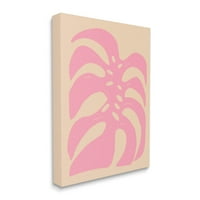 Stupell Industries Pink Tropical Listove oblik grafičke umjetničke galerije omotana platna za tisak zidne umjetnosti,