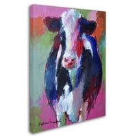 Zaštitni znak likovna umjetnost 'Art Pink Cow' platno umjetnost Richarda Wallicha