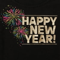 Grafička majica način proslave Nove godine za djevojčice, veličine 4-18
