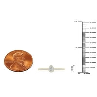 Imperial ct tdw kruška dijamant halo zaručnički prsten u 10k žutom zlatu