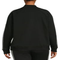 Reebok ženska plus size colorbLocked polovica zip pulover majice