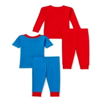 Pidžama za malu djecu i dječake Spider-Man 4 komada veličine 12m-5T