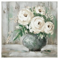 White & Sage cvjetni I Art print Willowbrook