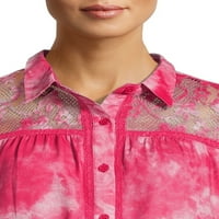 Ženska košulja od tkanine za bojenje kravata