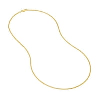 14K žuto zlato Ženska 24 Okružna ogrlica BO lančana ogrlica s mjeračem i zaključavanjem jastoga