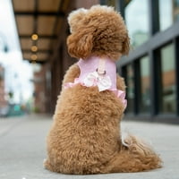 Christian Siriano, pojas za pse, haljina za pse od polka dot, ružičasta, xs