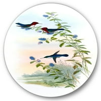 Dizajnerska umjetnost drevni Hummingbird of the mumbo Tradicionalni kružni metalni zidni umjetnički disk od 23