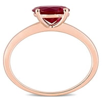 2- Carat T.G.W. Stvoren rubin 10kt ružičasti zlatni zaručnički prsten