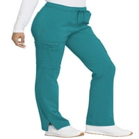 Dickies Advance Medical Scrubs hlače za žene srednje ustajanje čizme izvlačenje dk200p, xl petite, teal plava