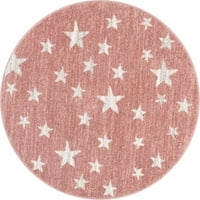 Dobro tkani Moderni apstraktni ružičasti tepih za bebe od 9' 4'