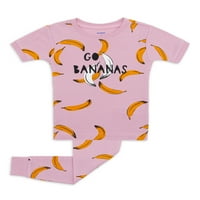 Pamučni pidžama Set za djevojčice kratkih rukava kratkih rukava top i hlače 2 komada veličine 4-14
