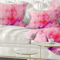 DesignArt Pink Fraktal Electric Lightning - Sažetak jastuka za bacanje - 12x20