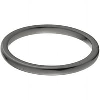 Polukružni prsten od crnog cirkonija s poliranom završnom obradom