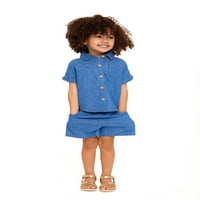 Wonder Nation mališani za djevojke uzdignute košulje i kratke hlače, veličine 12m-5T