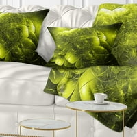 Designart Alien Mistic Flower Yellow - Cvjetni jastuk za bacanje - 12x20