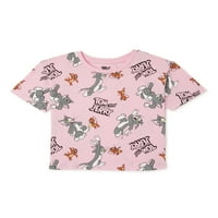 Looney Tunes Girls Grafički print majica za skimmer kratkih rukava, veličine 4-16