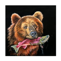 Eileen Herb-Witte 'Grizzly Catch' Canvas Art