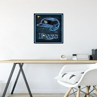 Tampa Bay Rays - plakat neonske kacige, 14.725 22.375