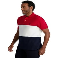 Chaps muški klasični fit colosblocked pique polo majica, veličine xs-4xb