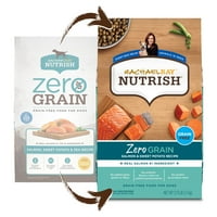 Rachael Ray Nutrish Zero Grain Prirodna suha hrana za pse, bez zrna, recept za losos i slatki krumpir, LBS