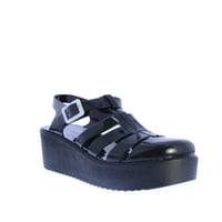 Disko - sandale od želea na platformi u crnoj boji