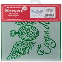 Stamperia Stencil D 7.87 x5.91 -Carpe Diem