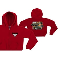 Personalizirani čudovište Jam Crunch Bunch Boys 'Crveni zip-up hoodie
