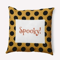 26 26 Jednostavno Daisy Halloween sablasne točkice Poliester Accent Pillow, Zlatni senf Qty 1