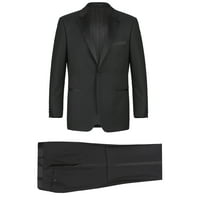 Muški klasični fit satenski satenski set tuxedo tuxedo tuxedo set - tu blejzer jakna i hlače
