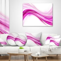 DesignArt Sažetak ružičastih valova prema dolje - Sažetak jastuka za bacanje - 16x16