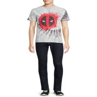 Marvel Deadpool logotip kravata boja Muška grafička majica s kratkim rukavima, Veličina S-3xl