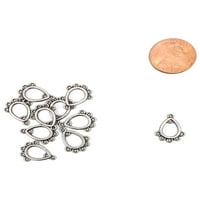 Plave mjesečeve perle srebrne metalne mini lustere naušnice za izradu nakita, komad