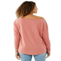 Ženska majica s okruglim vratom na jedno rame