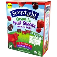 Stonyfield organski organski voćni grickalice sorte paket ,. oz, grof