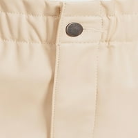 Kratke hlače od kože s elastičnim strukom u struku za juniore u donjem dijelu