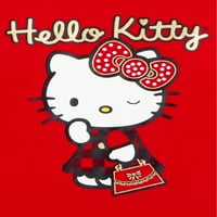 Ganimals Girls '4- praznični kap u dugim rukavima Hello Kitty Tee