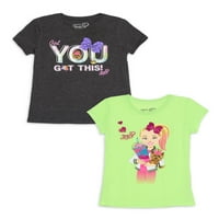 Jojo Siwa Girls Folija i neon Dobili ste ove sjajne grafičke majice, 2-pak, veličine 4-16