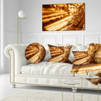 DesignArt Fraktal 3D smeđi podebljani zaplet - suvremeni jastuk za bacanje - 12x20
