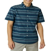 Muška tkana košulja s kratkim rukavima, stabilna i jednostavna za njegu-veličine od 0 do 4 inča