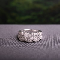 Miabella Ženska karat T.W. Dijamantni srebrni prsten od srebra